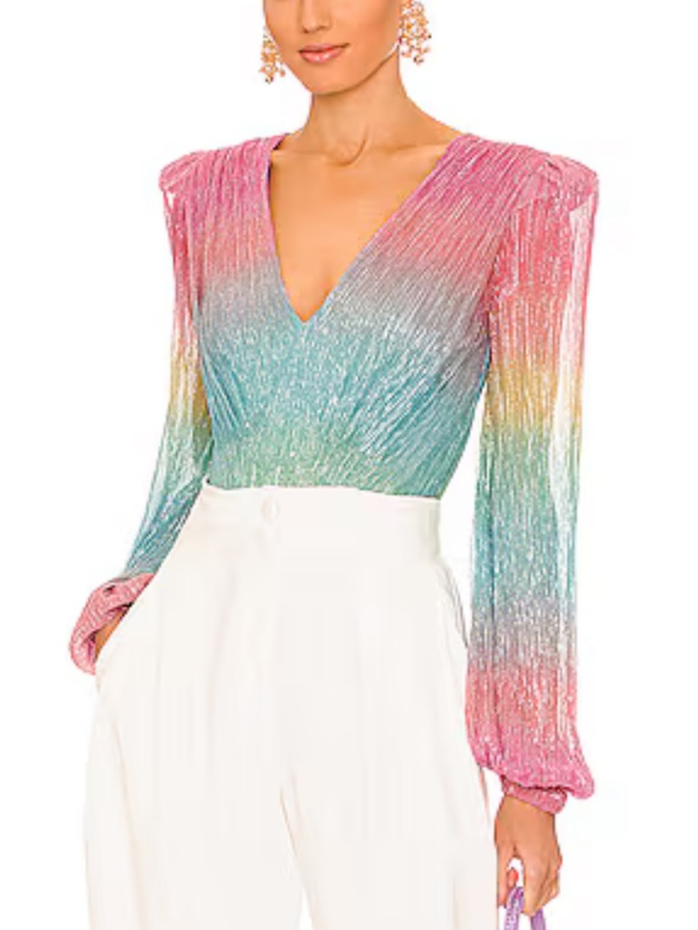 PatBo Rainbow Metallic Bodysuit